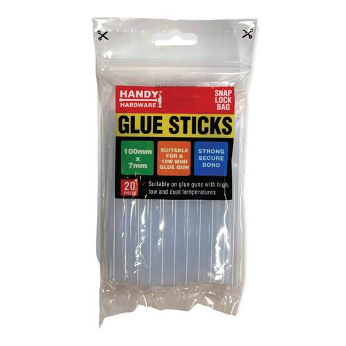 20x Hot Melt Glue Sticks 100mmx7mm Clear 10w Gun Craft Stick Adhesive - Main Image