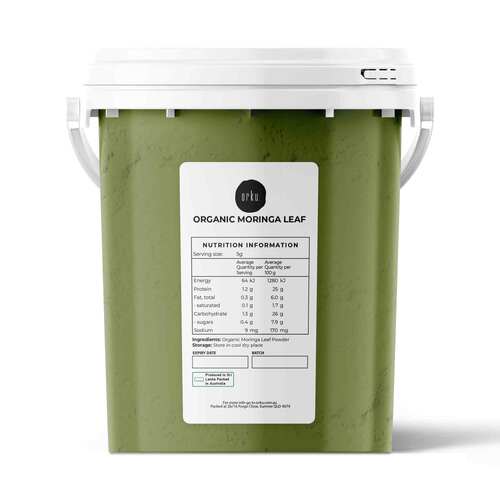 400g Organic Moringa Leaf Powder Tub Bucket -  Supplement Moringa Drumstick Leaf - Main Image