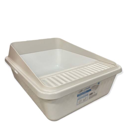 High Back Cat Litter Tray Large - Pet Fresh Clean Kitten Toilet Box - Main Image