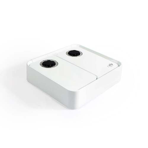 2x300ml Pet Double Timed Feeder - Dog Cat Puppy Kitten Mealtime Food Station - Main Image