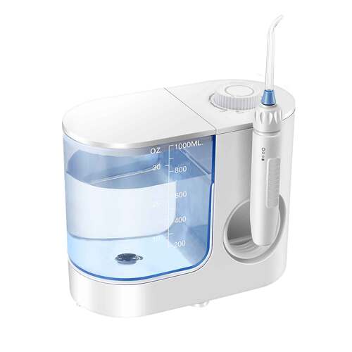 Water Jet Dental Flosser 1000ml White - Electric Oral Pressure Irrigator - Main Image