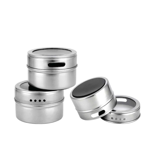 50x 150g Magnetic Spice Jar Stainless Steel Tin Herb Seasoning Storage Container - Main Image