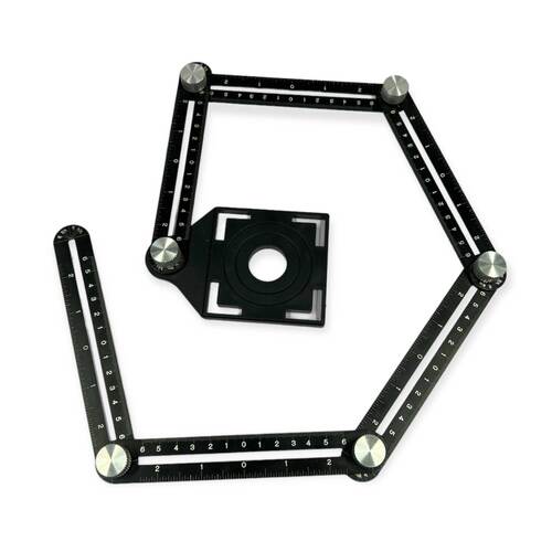 6 Fold Alloy Multiple Angle Ruler - Layout Measuring Template Tool - Main Image