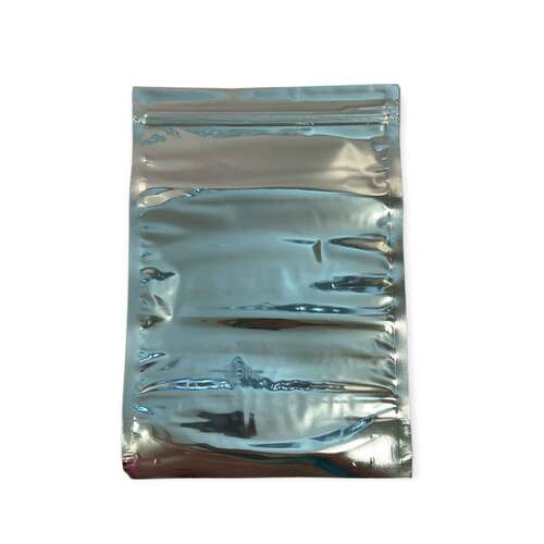 100x Resealable Aluminium Pouches 18x26cm - Windowed Zip Close Food Storage Bag - Main Image