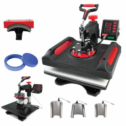 8 in 1 Combo Heat Press - DIY Hobby Craft Logo Transfer HVT Sublimation Printing - Main Image