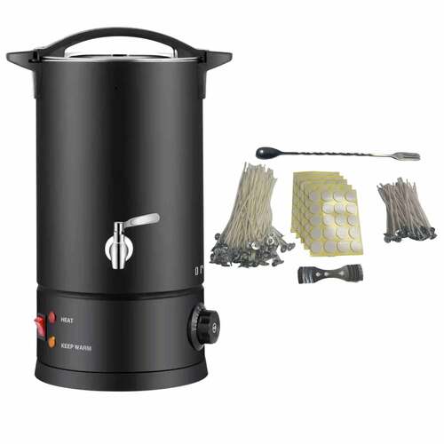10L Candle Wax Heater Black With Tap And Accessories - Candle Wax Melter - Main Image