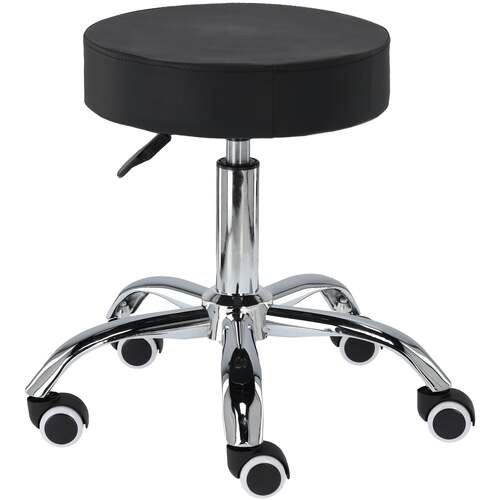 Salon Stool - Adjustable Swivel Round Chair - Pedicure Beauty Hairdressing - Main Image
