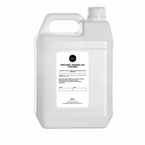 5L Organic Jojoba Oil - Golden Pure Cold Pressed Seed For Hair Skin Nails - Main Image