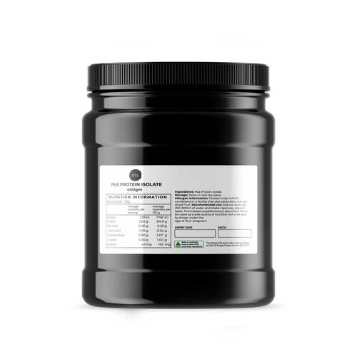 400g Pea Protein Powder Isolate - Plant Vegan Vegetarian Shake Supplement Jar - Main Image