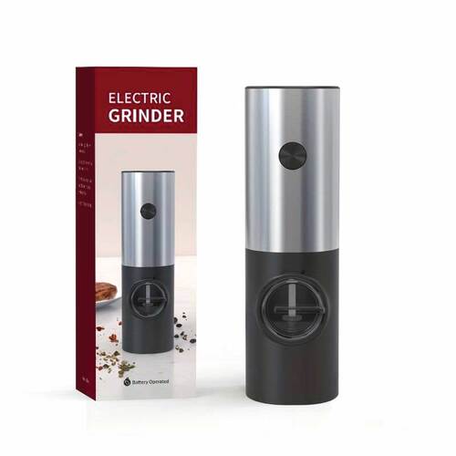 Electric Salt and Pepper Grinder - 70ml One Press Battery Operated Shaker Mill - Main Image