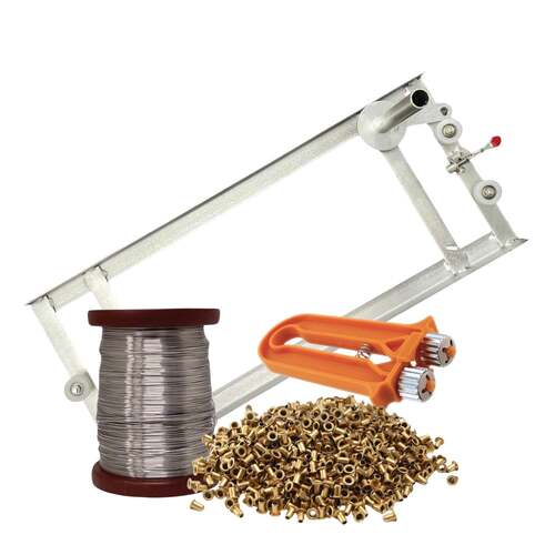 Beekeeping Kit - Wiring Board + 500g Wire + Crimper + 1000 Bee Frame Eyelets - Main Image