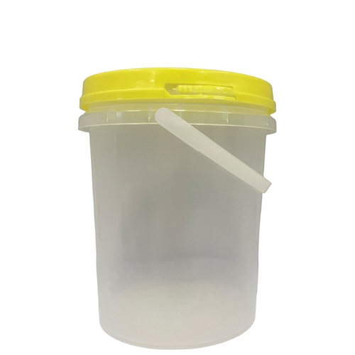 Bulk 100 x 1.2L Honey Bucket with Lid - 1.5Kg Clear Tamper Proof Plastic Tub - Main Image