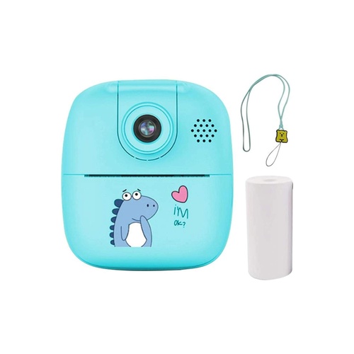 Kids Rechargeable Instant Print Camera Blue - Digital Thermal Photo Video MP3 - Main Image
