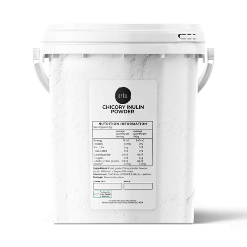 Orku 800g Chicory Root Inulin Powder Bucket - Prebiotic Unflavoured Supplement - Main Image