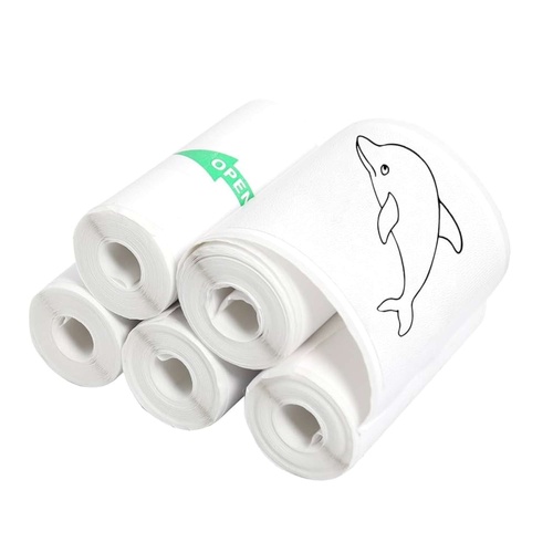 Social Hike 5 Pack Thermal Paper Camera Rolls Sticker - Instant Print Refill - Main Image