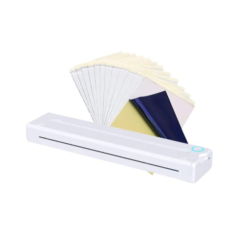 Tooleroo Portable A4 Thermal Printer White + Tattoo Stencil Paper Kit - Wireless - Main Image