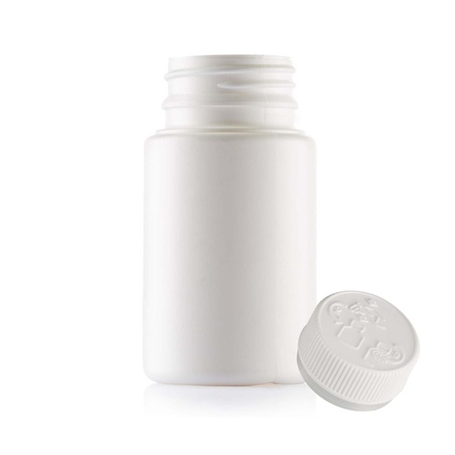 Kitchee 10x Tablet Bottles 90ml + 38mm TamperTel Child Resistant Cap - Round - Main Image