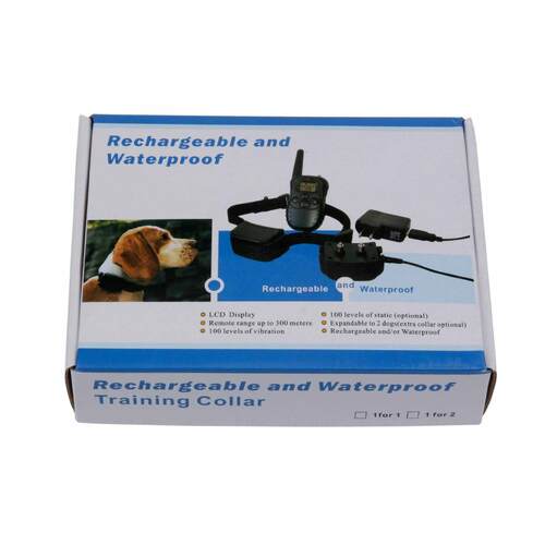 Dog Bark Collar - Vibration Sound Remote Control Rechargeable LCD Training Aid - Main Image