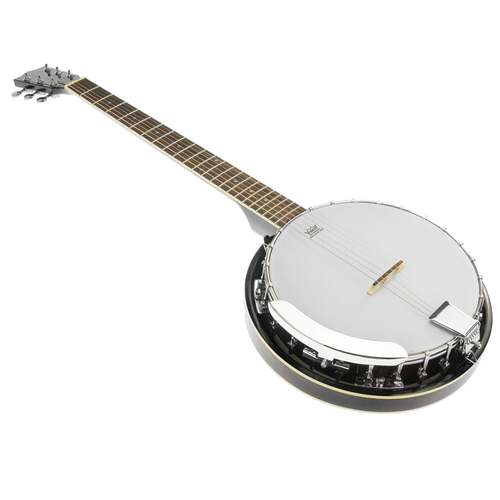 Karrera 6 String Resonator Banjo -  Black - Main Image