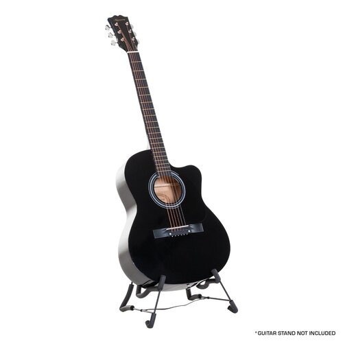 Karrera Acoustic Cutaway 40in Guitar - Black - Main Image