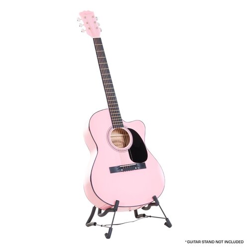 Karrera Acoustic Cutaway 40in Guitar - Pink - Main Image