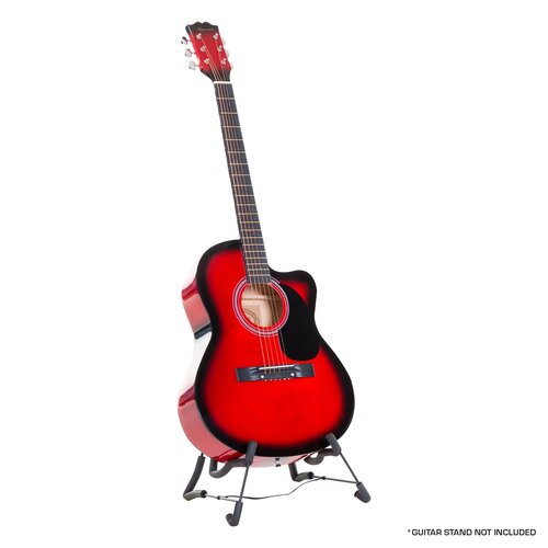 Karrera Acoustic Cutaway 40in Guitar - Red - Main Image