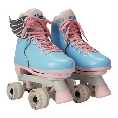 Circle Society Adjustable Kids Quad Roller Skates In Cotton Candy - Main Image