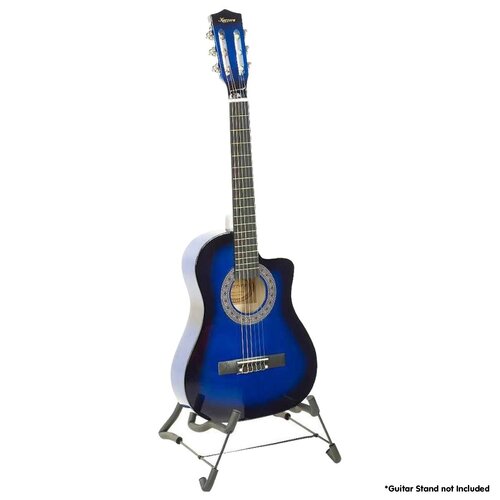 Karrera 38in Cutaway Acoustic Guitar with guitar bag - Blue Burst - Main Image