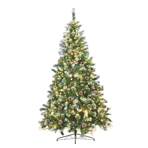 Christabelle 1.2m Pre Lit LED Christmas Tree Decor with Pine Cones Xmas Decorations - Main Image