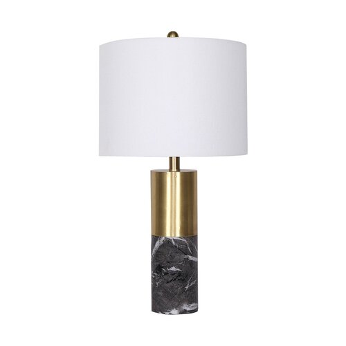 Sarantino Metal and Marble Table Lamp in Black - Main Image