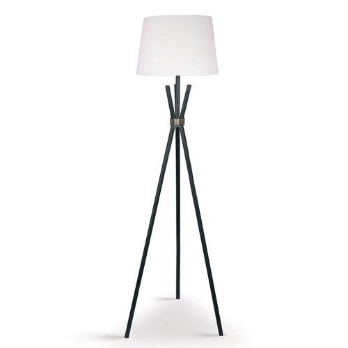 Sarantino Tripod Floor Lamp in Metal and Antique Brass - Main Image