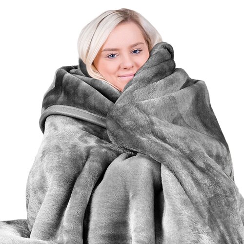 Laura Hill Mink Blanket Double Sided Queen Size Soft Plush Bed Faux Throw Rug 220 X 240cm - Main Image