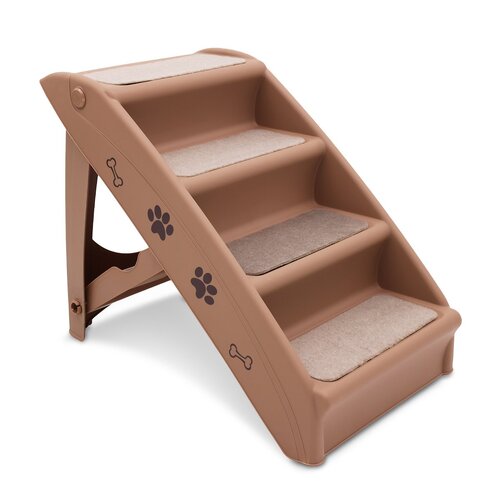 Furtastic 50cm Foldable Step Ladder Stairs - Brown - Main Image
