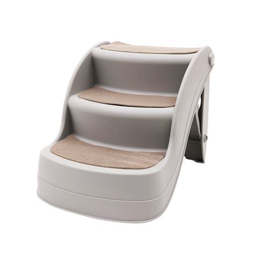Furtastic 38cm Foldable Pet Stairs Ramp - Grey - Main Image