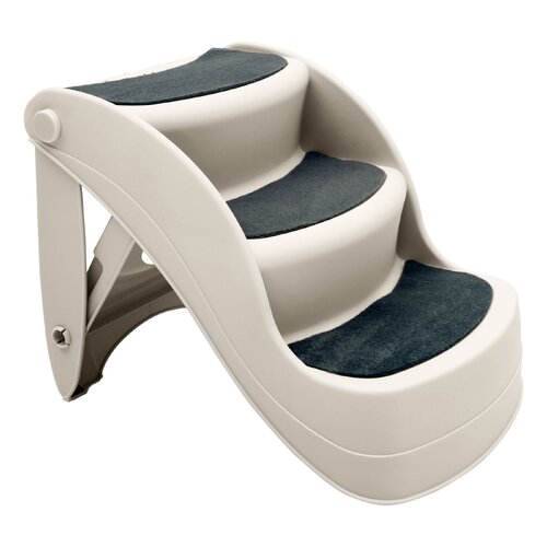 Furtastic 38cm Foldable Pet Stairs Ramp - White - Main Image