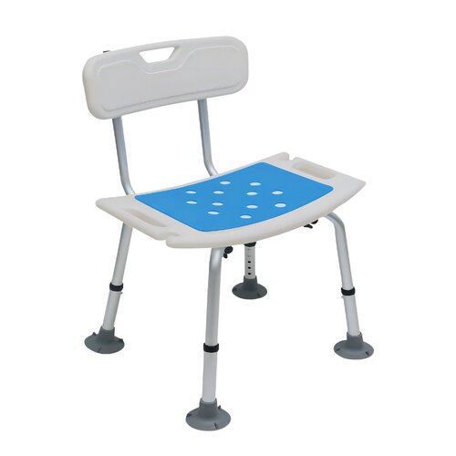 Orthonica Height Adjustable Aluminium Shower Chair With Shower Head Holder - Main Image