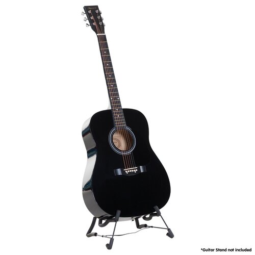 Karrera 41in Acoustic Wooden Guitar with Bag - Black - Main Image
