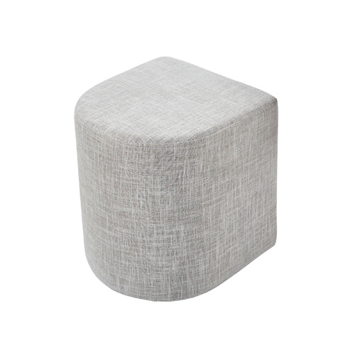 Ottoman Stool Linen Fabric Footstool Foot Rest Pouffe Pouf Seat - Cream Grey - Main Image