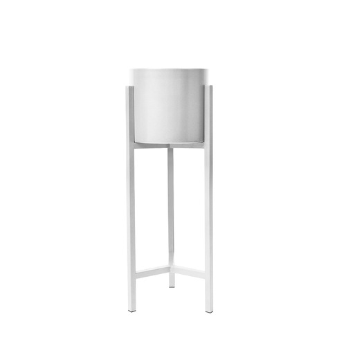 Plant Stand 65cm Planter Shelf Rack Display Steel 1 Tier WHITE - Main Image