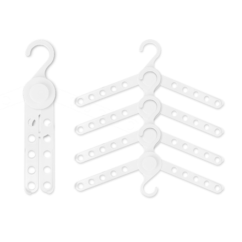 50X Plus Hanger Multiple Clothes Rack Organizer Foldable 10 Holes WHITE - Main Image