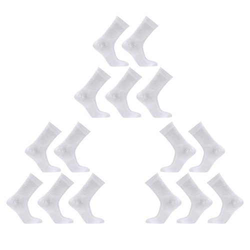 15X Rexy 3D Seamless Crew Socks Large Slim Breathable WHITE - Main Image