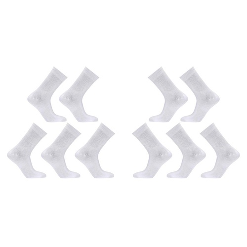 10X Rexy 3D Seamless Crew Socks Medium Slim Breathable WHITE - Main Image