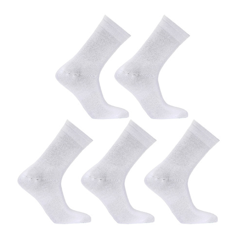 5X Rexy 3D Seamless Crew Socks Medium Slim Breathable WHITE - Main Image