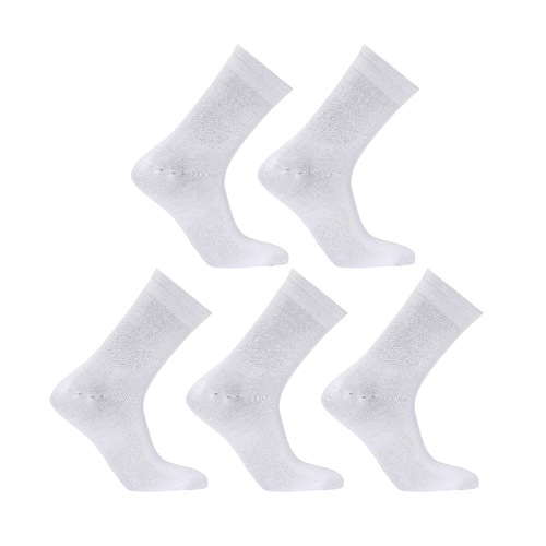 5X Rexy 3D Seamless Crew Socks Small Slim Breathable WHITE - Main Image