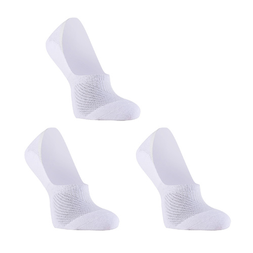 3X Rexy Cushion No Show Ankle Socks Medium Non-Slip Breathable WHITE - Main Image