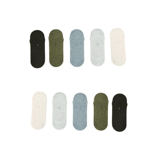 10X Small Daily No Show Sock - MULTI COLOUR	5X Rexy Daily No Show Ankle Socks Small Non-Slip Breath - Main Image