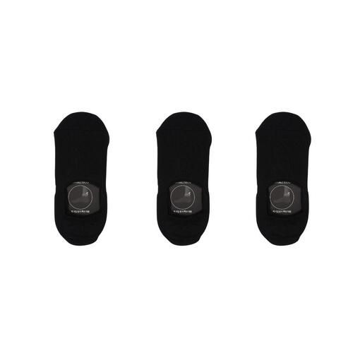 3X Rexy Cushion No Show Ankle Socks Small Non-Slip Breathable BLACK - Main Image