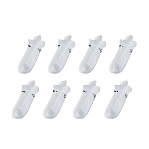 8X Rexy Seamless Sport Sneakers Socks Large Non-Slip Heel Tab WHITE - Main Image