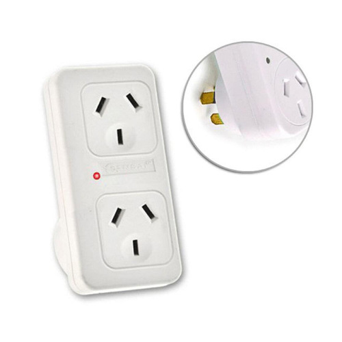 2X Sansai Powerpoint Surge Protector Adaptor Double Vertical - Main Image