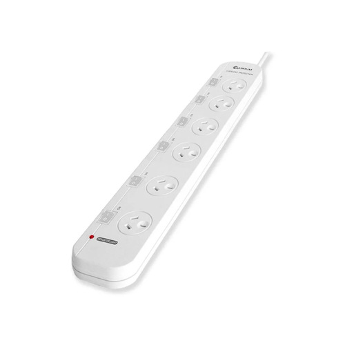 2X Sansai Powerboard 6 Ways with Individual Switch - Main Image